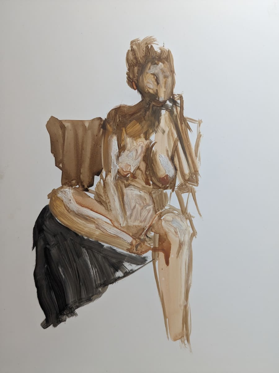 Seated Nude by Jamie Chiarello 