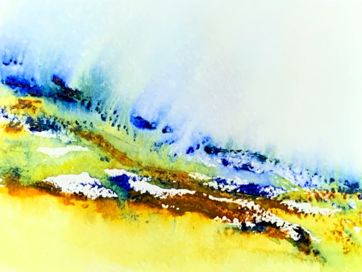Blue Skies by Susi Schuele  Image: 5 x 7 watercolor
matted and framed