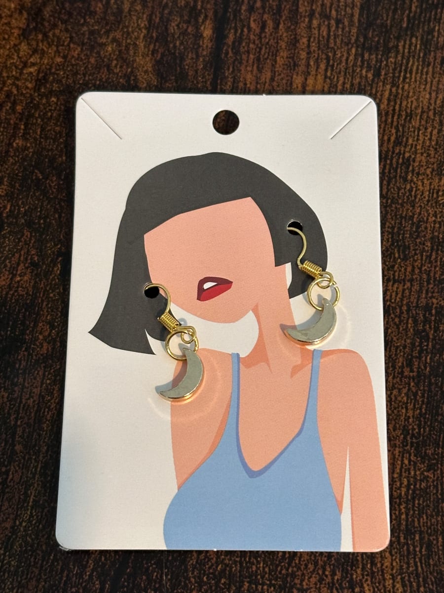 Gold Moon Earring Set - STAJ20240043 - C16 #23 by Susi Schuele