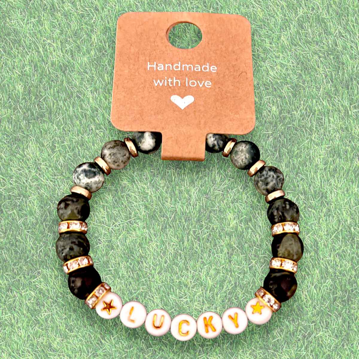 Green and Gold Lucky Bracelet  - STAJ20240012 #27 by Susi Schuele