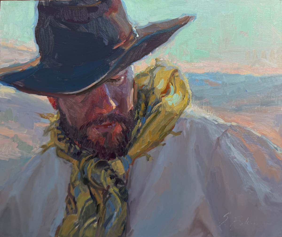 Solitary Cowboy by Suzie Baker 