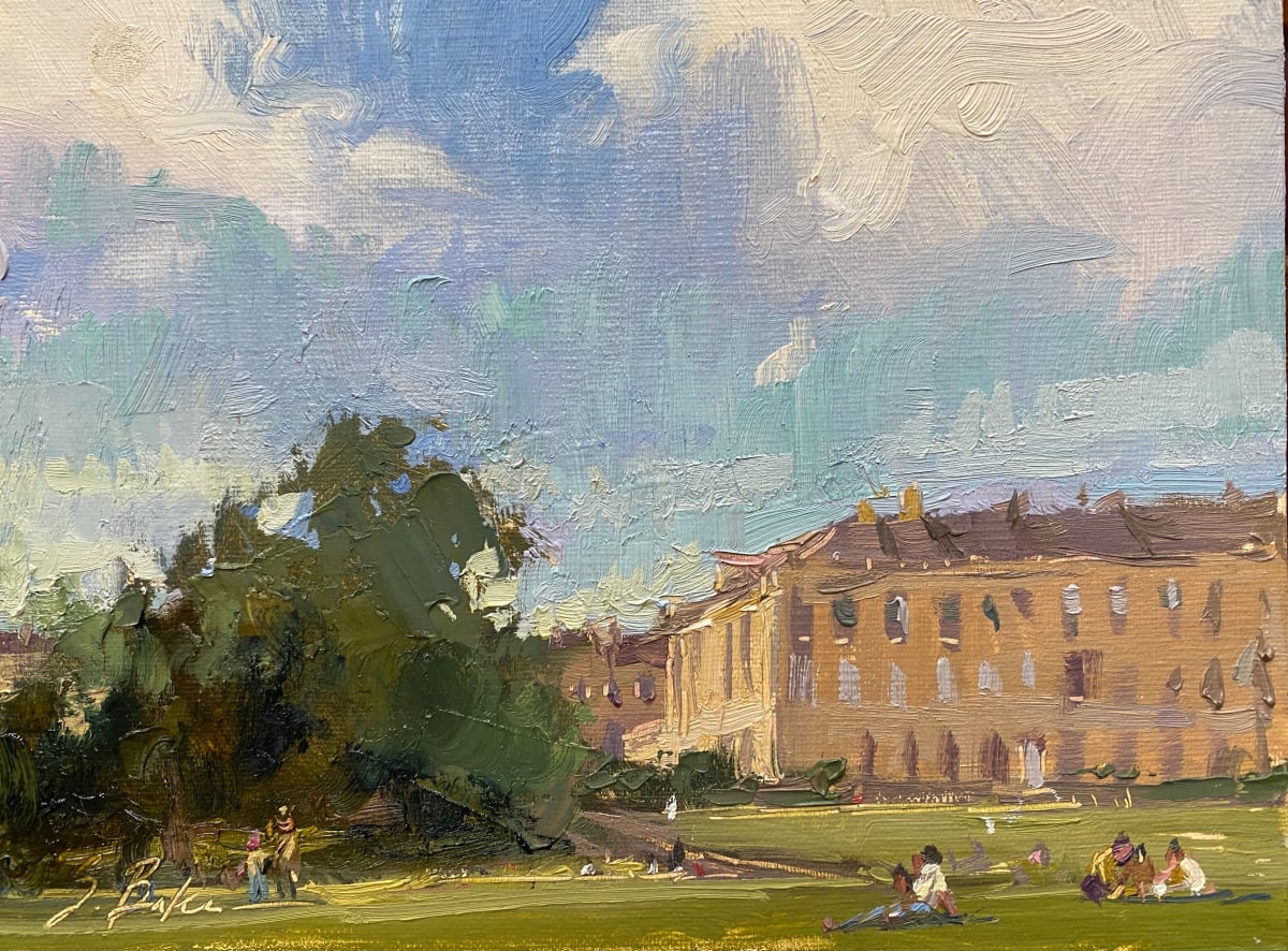 Summer Day in Bath, The Royal Crescent by Suzie Baker 