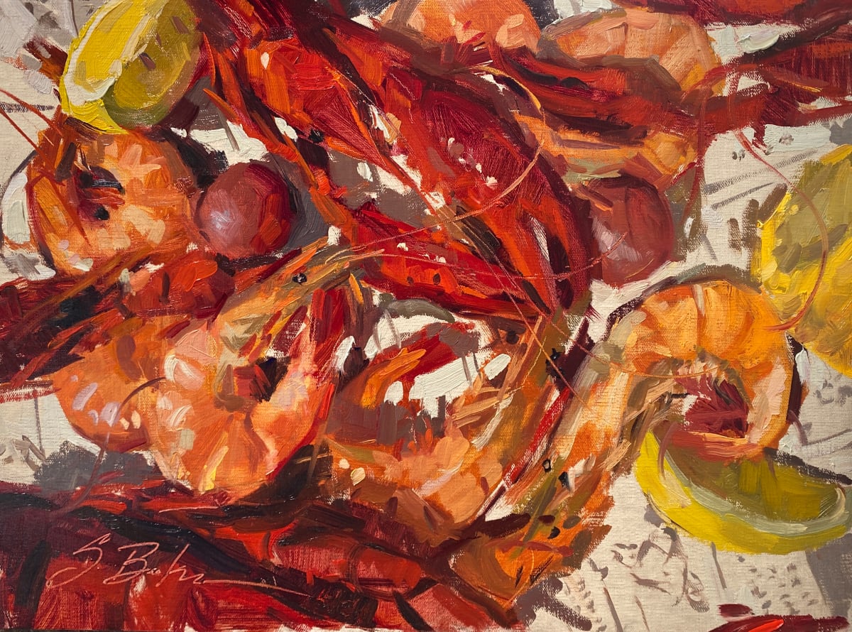 Low Country Boil by Suzie Baker  Image: First Covid 2020 Virtual Event - Forgotten Coast Quick Paint - Won First Place
