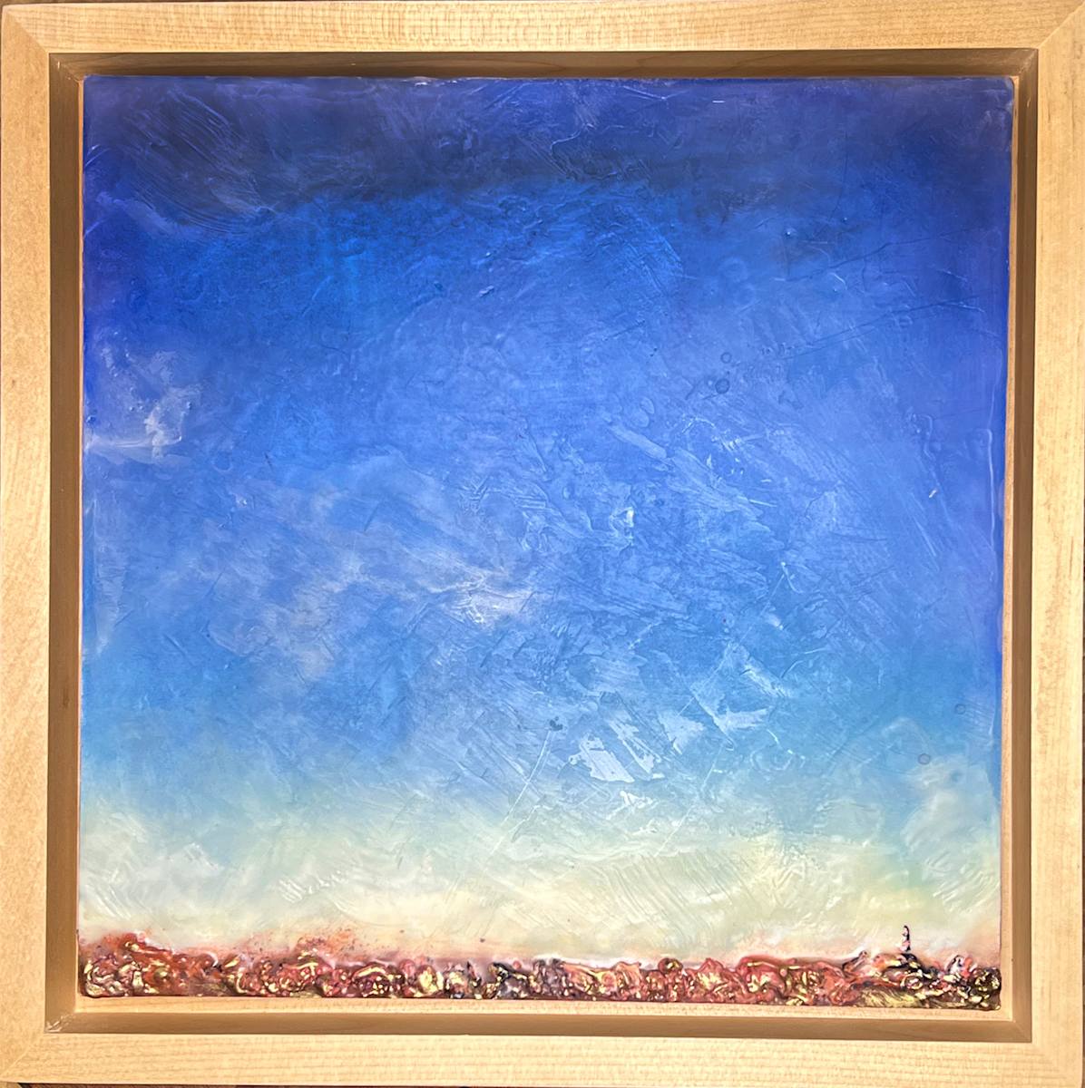 Wisps and Sand - Egypt by Pat DeLuca  Image: Wisps and Sand – Egypt, 8x8 Encaustic on board painting from my travels through Egypt. 