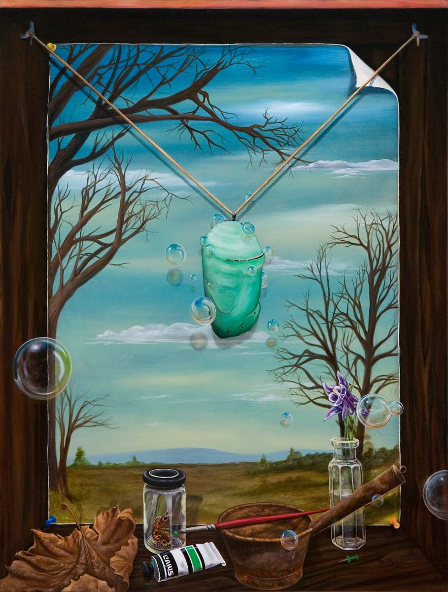 Conjuring Shiva by David Heatwole  Image: An oil on canvas painting titled "Conjuring Shiva"