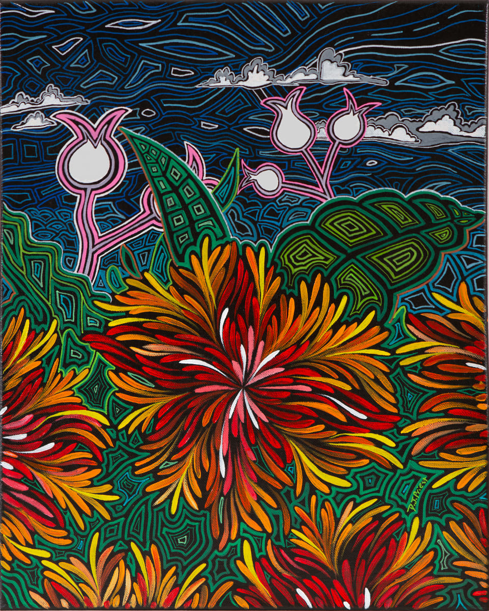 Flowers of Native Perceptions by David Heatwole  Image: "Flowers of Native Perceptions" acrylic on canvas