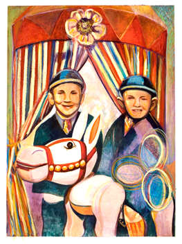 Boys with Donkey by Layne Jackson 