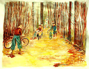 French Bicyclists by Layne Jackson 