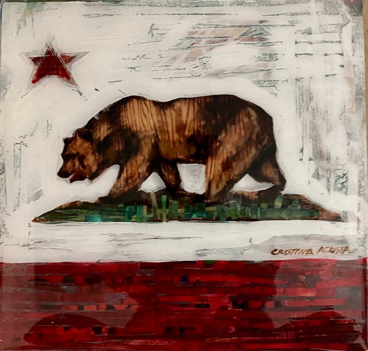 Cali Bear Flag by Cristina Acosta 