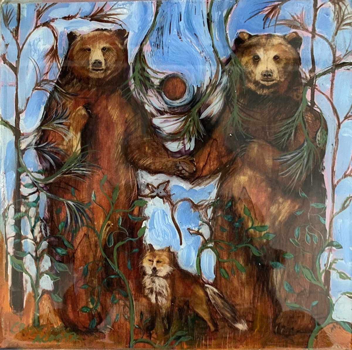 Bears in Love with Sierra Nevada Red Fox by Cristina Acosta 
