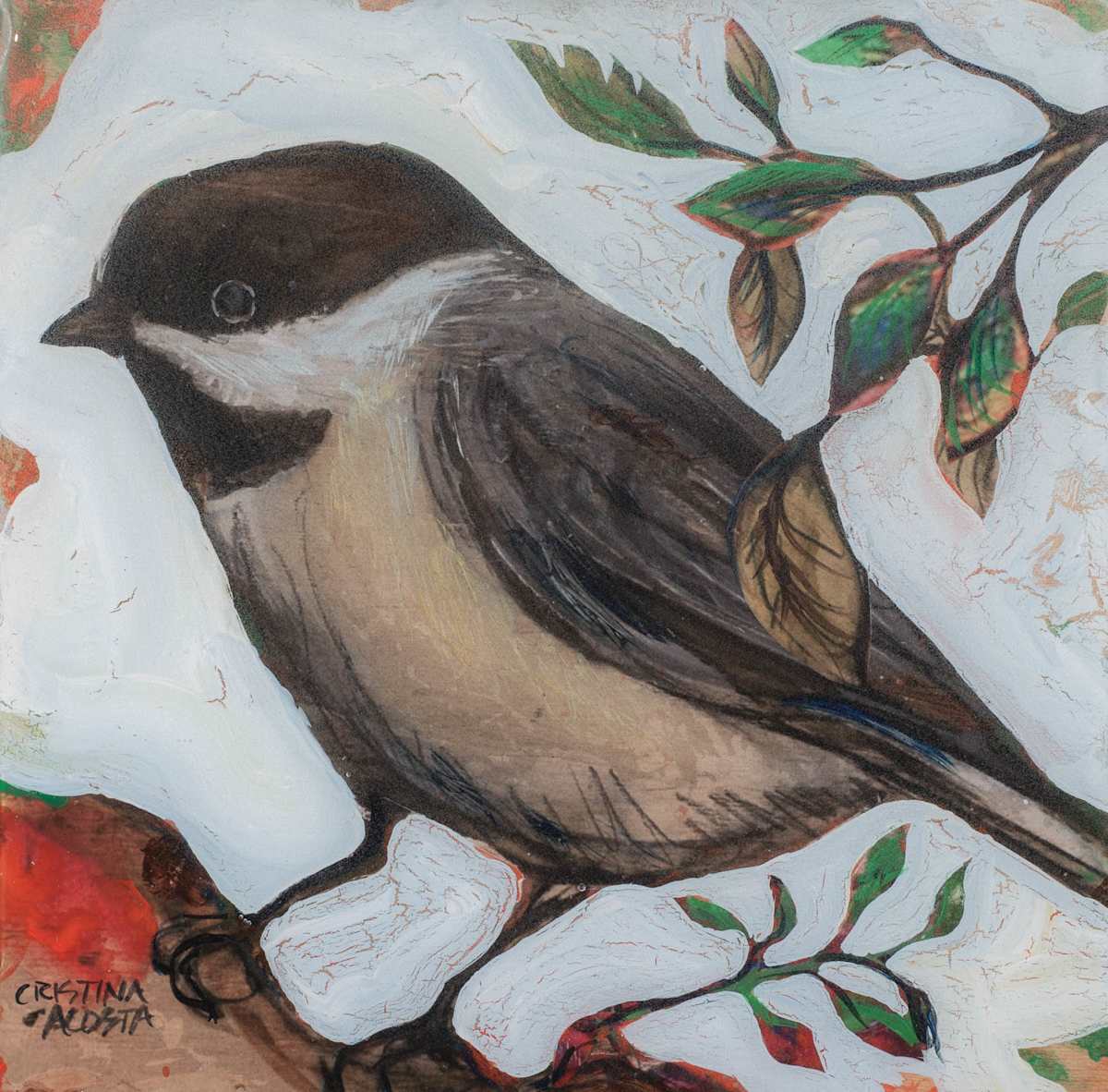 Chickadee Blue Sky II by Cristina Acosta 