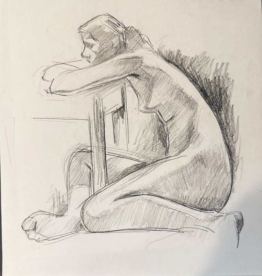 Untitled life drawing 12 by Edward Henrion, Image 1.