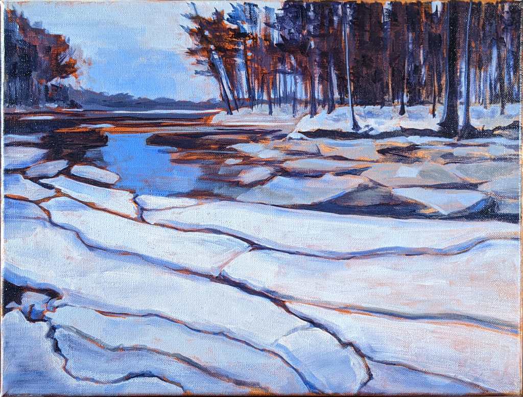 Bellamy River Estuary - Ice Floe by Cleo Huggins, Image 1.
