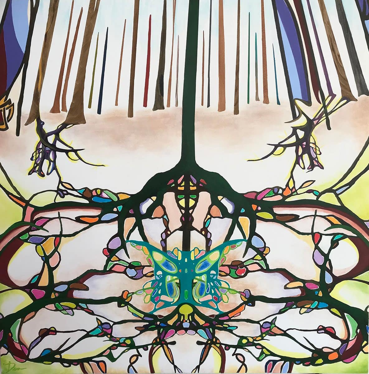 Root Party by Dena D'Angelo  Image: cradled hardboard