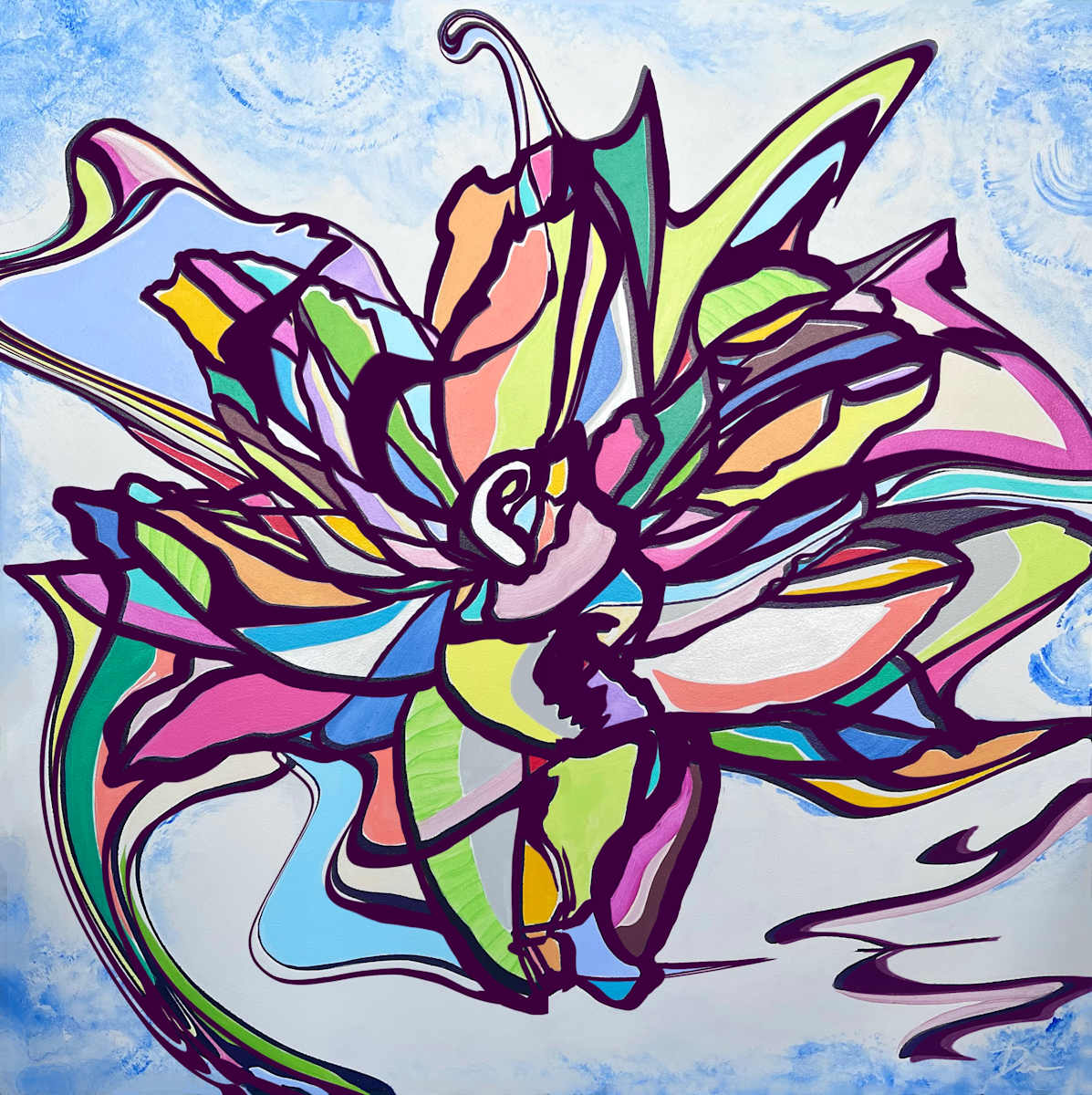 Twisted Lily by Dena D'Angelo  Image: cradled hardboard