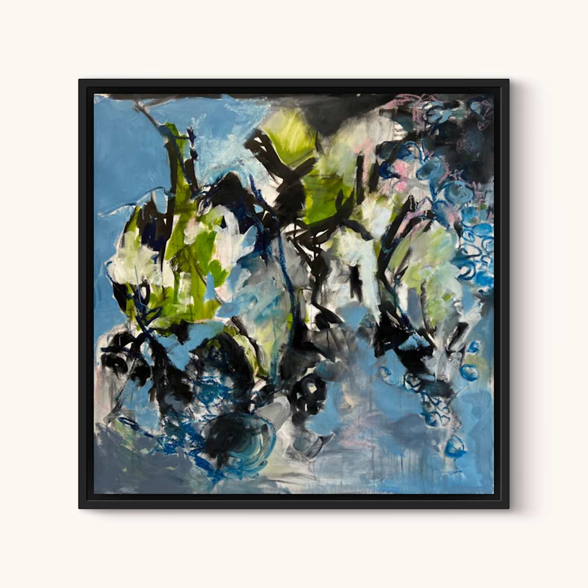 Blue Pepper by Astrid Steingrueber  Image: picture framed - black wooden frame