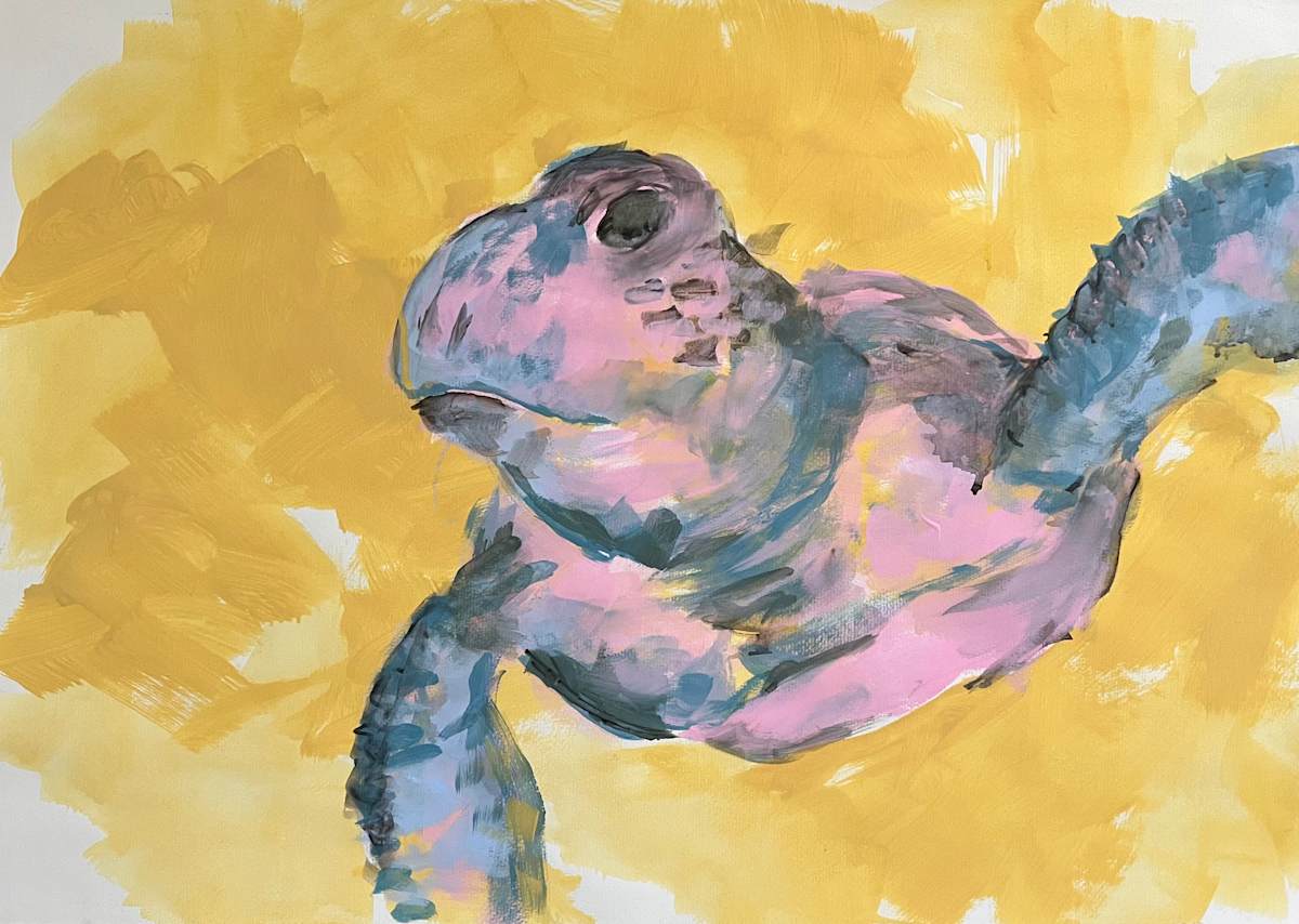 Happy Turtle by Astrid Steingrueber 