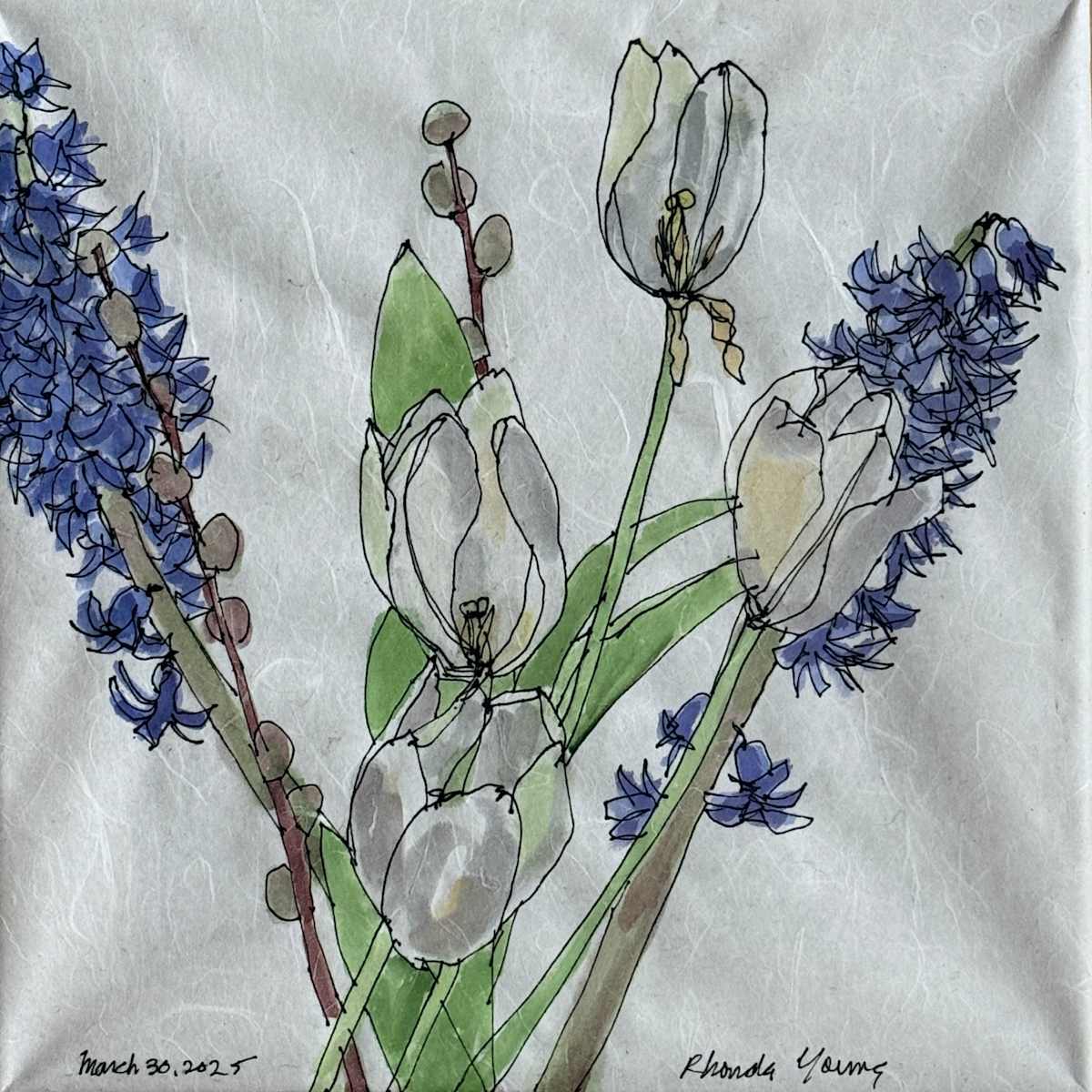 Grocery Store Flowers, March 30, 2025 by Rhonda Young, Image 1.