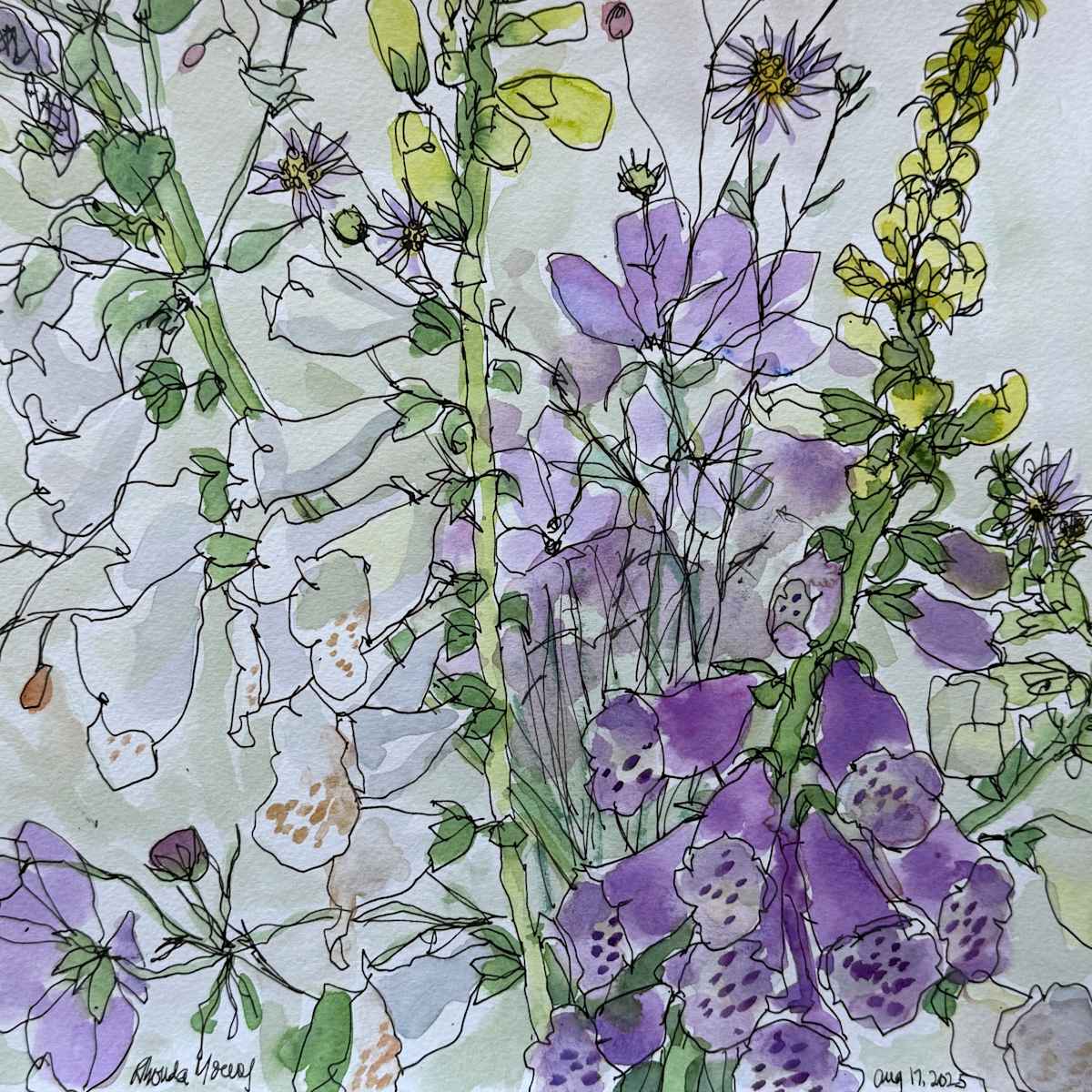 Foxglove Bouquet, August 17, 2025 by Rhonda Young, Image 4.