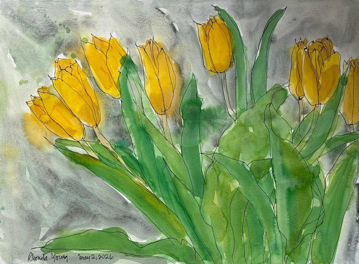 Yellow Tulips, May 2, 2026 by Rhonda Young, Image 1.