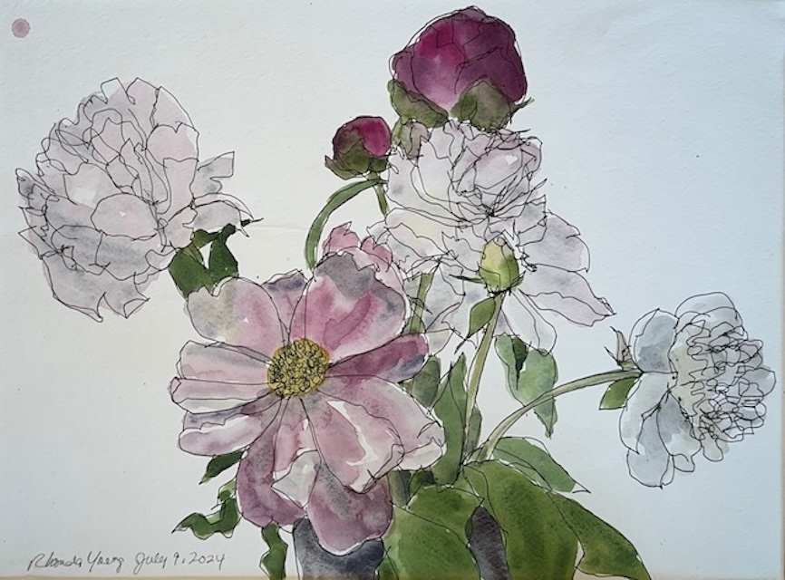 Delwood Peonies by Rhonda Young 