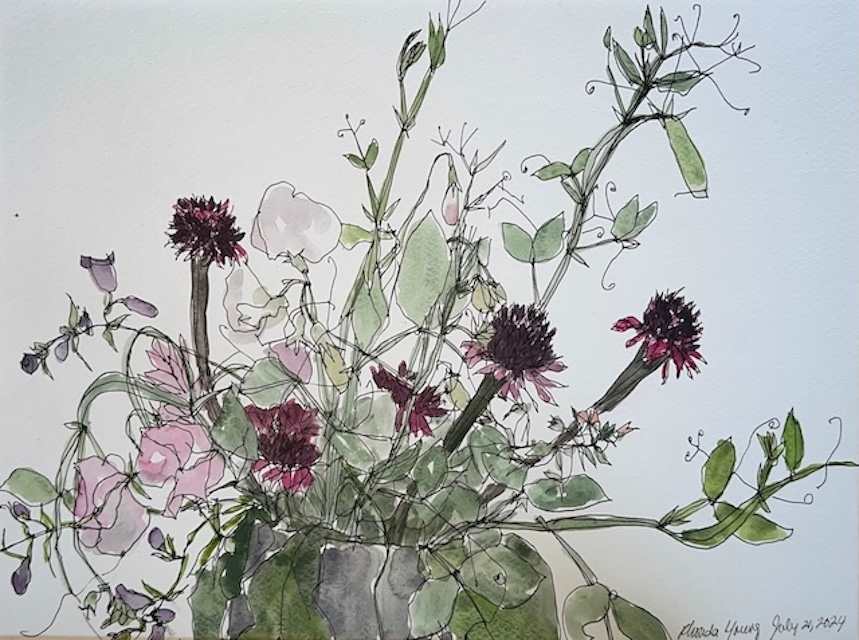 Bouquet featuring sweet peas by Rhonda Young, Image 18.