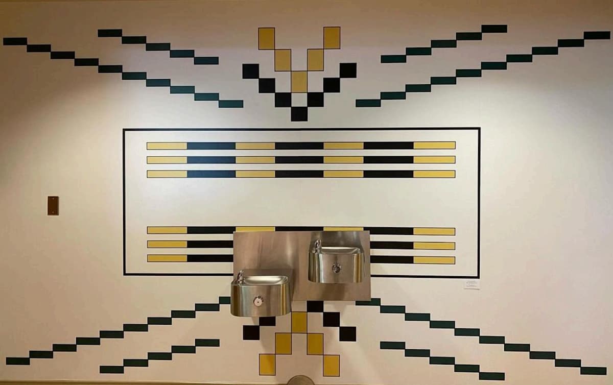 Dena'ina Quillwork Mural by Tava Kairaiuak 