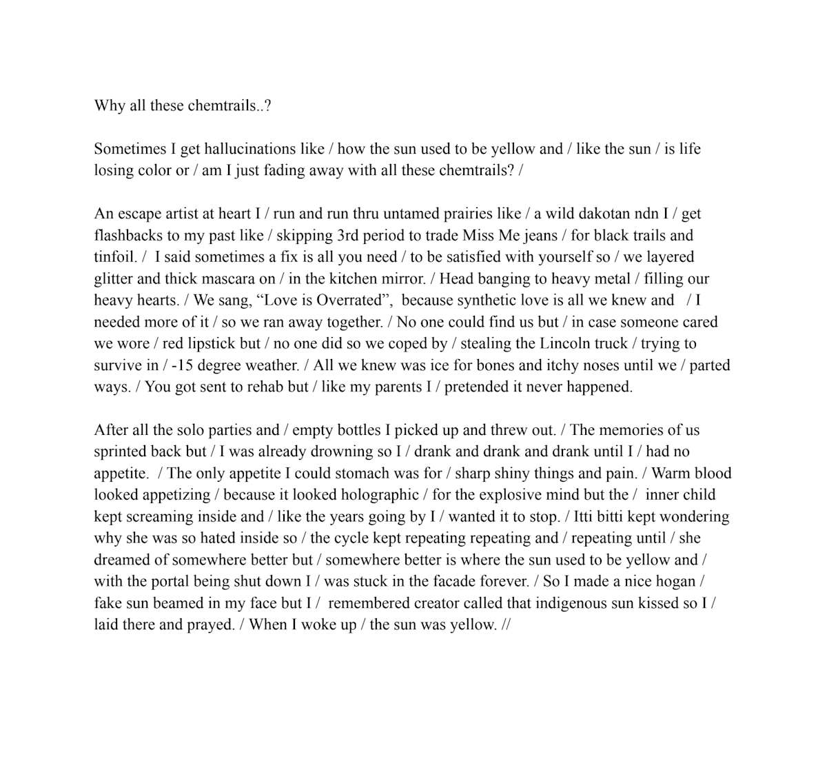 Why all these chemtrails..? by Laken 