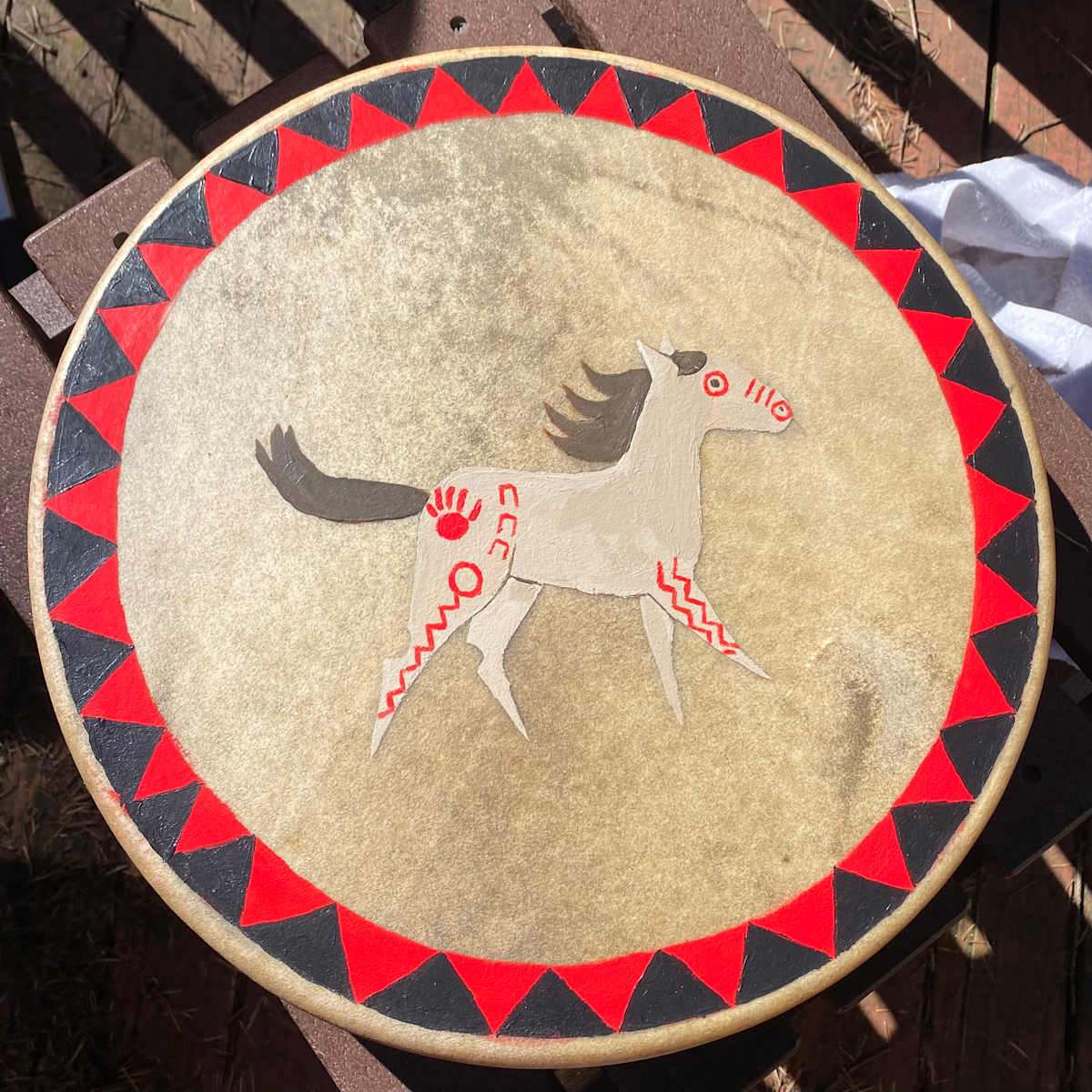 War Pony Drum by Kajsa Cottier 
