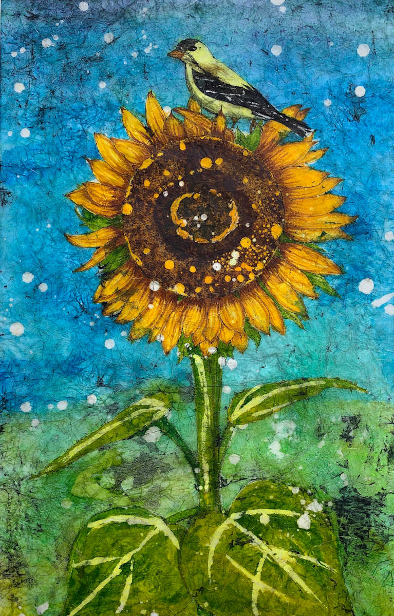 Sunflower by Michelle Venable  Image: Goldfinch on a Sunflower