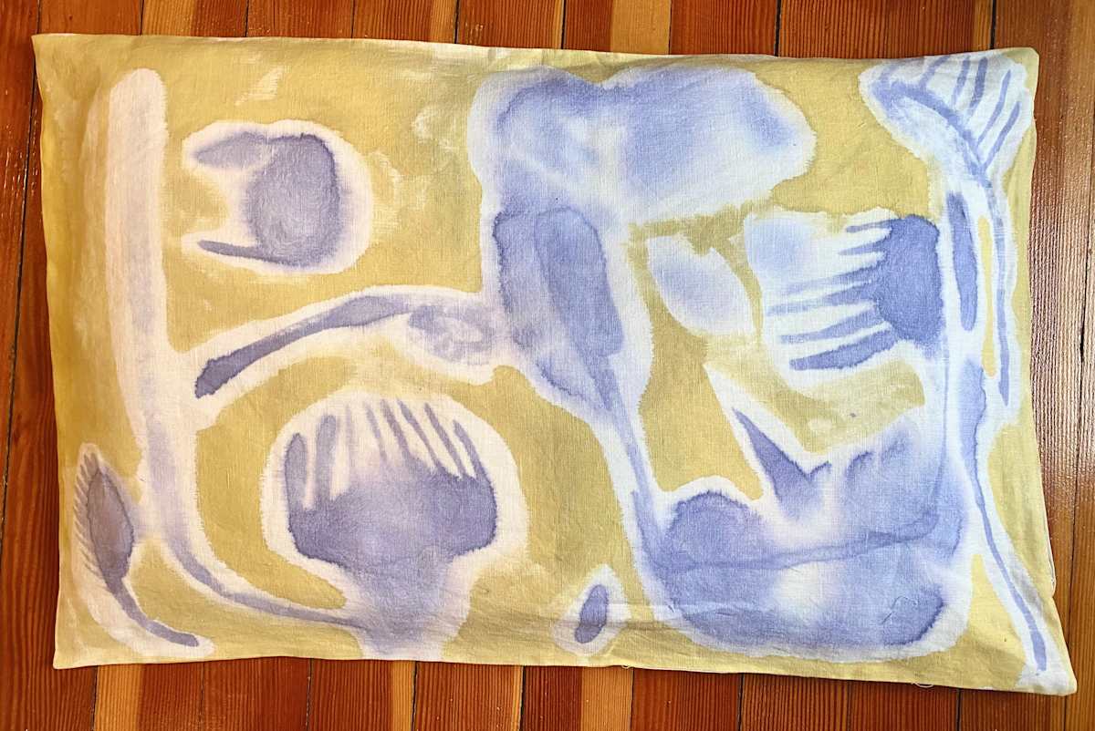 Fossils Gold Pillow Cover by ELLEN MARIE BLAZICH, Image 1.