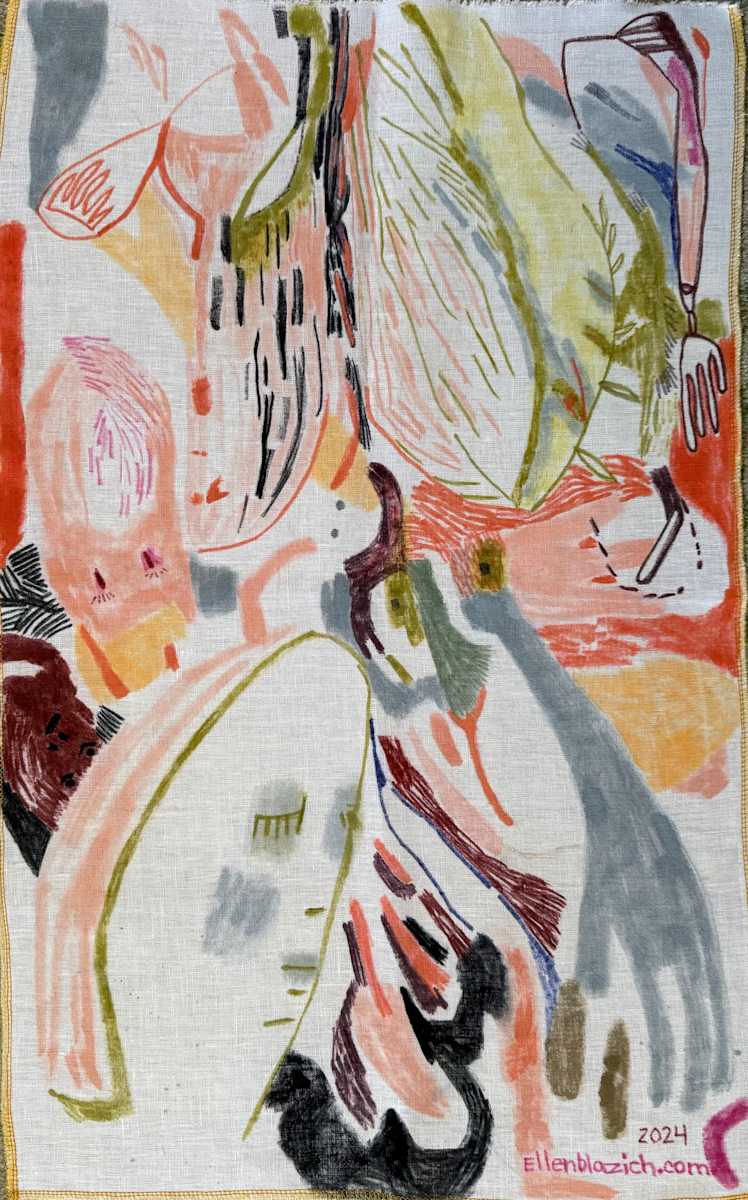 Peach Clutter by ELLEN MARIE BLAZICH 