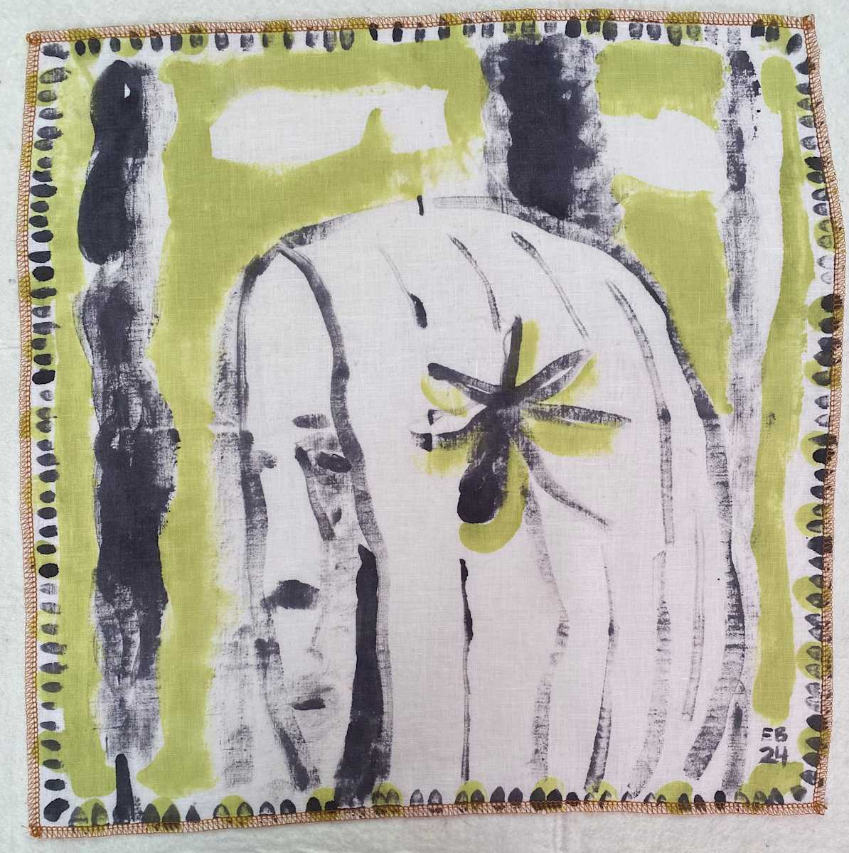 Green Flower Head by ELLEN MARIE BLAZICH 