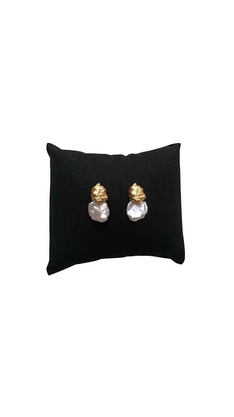 LA ROCHE STUD Organic Stud Earrings by Rita GOBIN  Image: LA ROCHE STUD Organic Stud Earrings