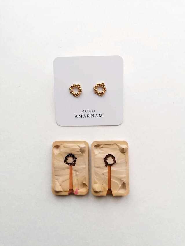 GRAIN earrings by Rita GOBIN  Image: GRAIN earrings
