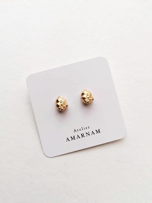 LA ROCHE Organic Shape Stud Earrings by Rita GOBIN  Image: LA ROCHE Organic Shape Stud Earrings