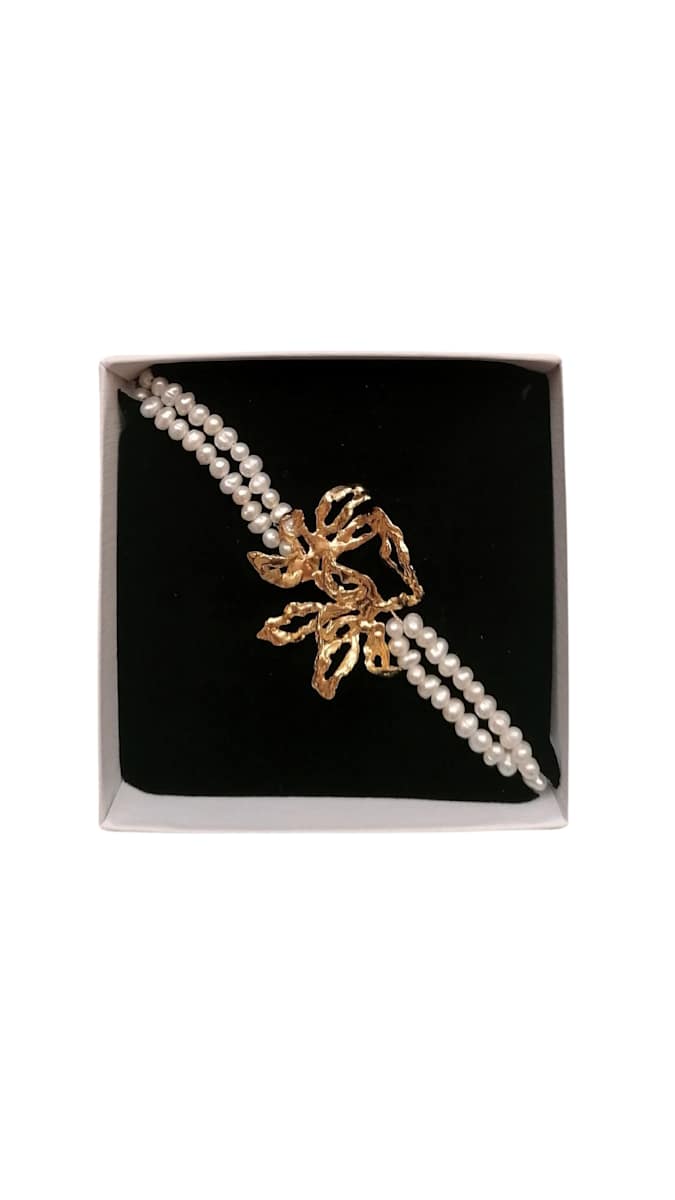 BAGATELLE Gold Flower Bracelet by Rita GOBIN  Image: BAGATELLE Gold Flower Bracelet