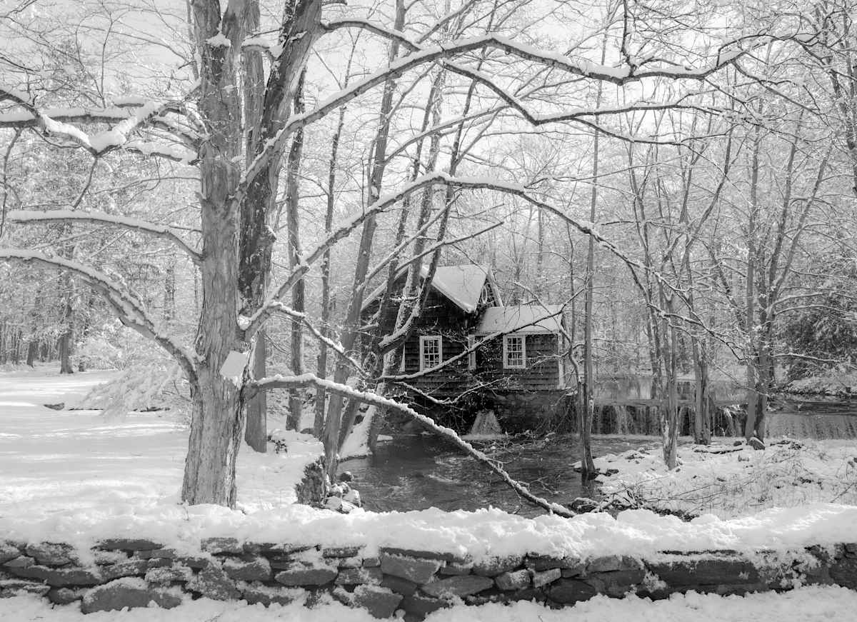 Cabin By The Waterfall by Indy Beck 