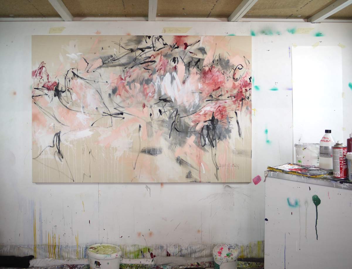 THROUGH ROSE COLORED GLASSES II by Daniela Schweinsberg  Image: In the studio