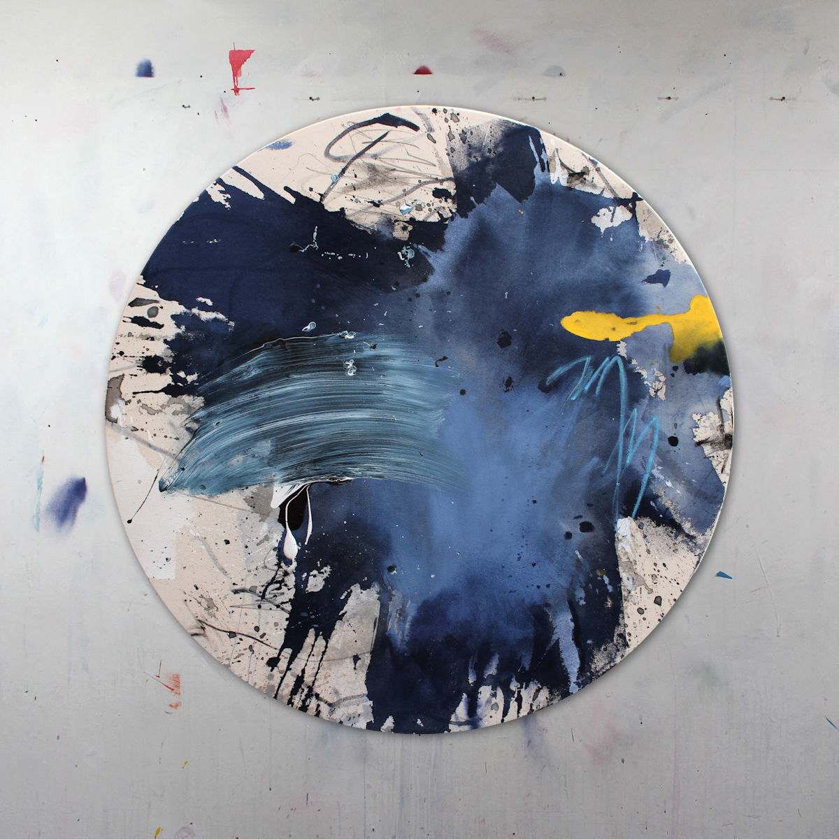 BLUE HOUR (Tondo large) by Daniela Schweinsberg  Image: Studio wall