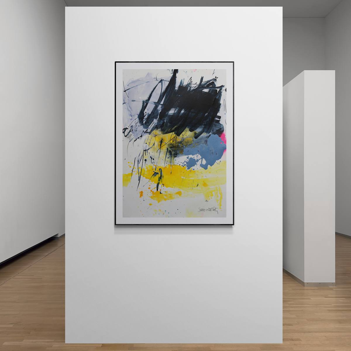 Three Colors Rain (Or: Rain, felt) by Daniela Schweinsberg  Image: Installation view