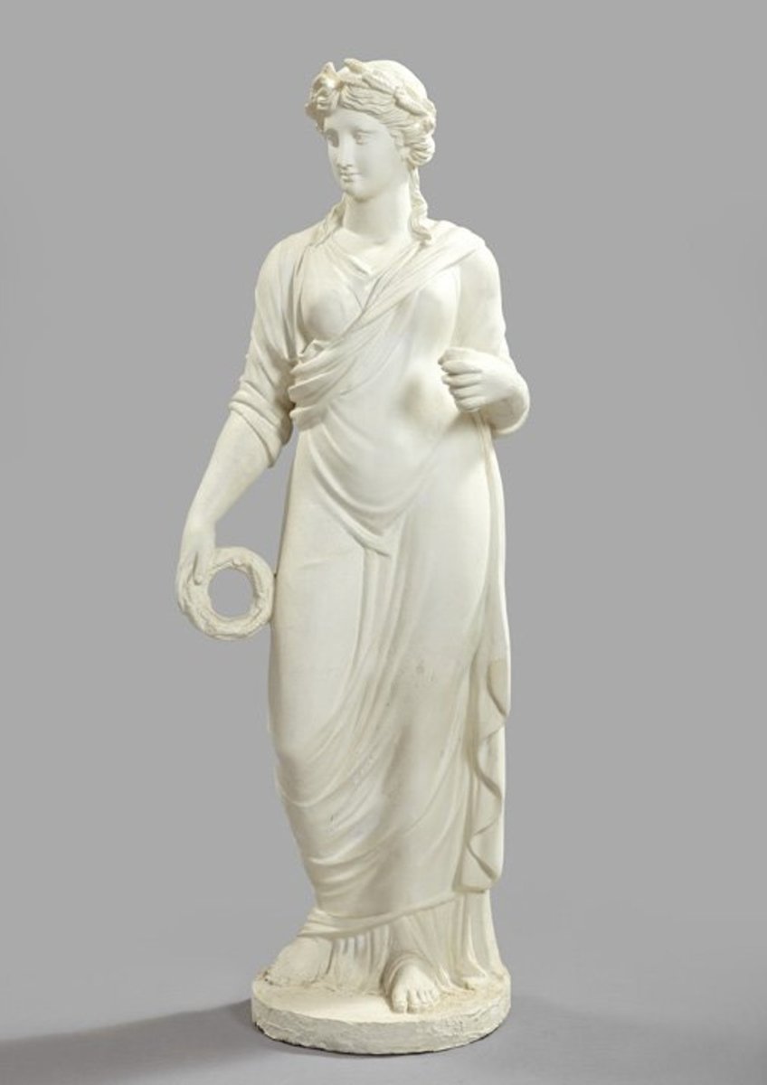 English School, Plaster Figure of Demeter 19thC 