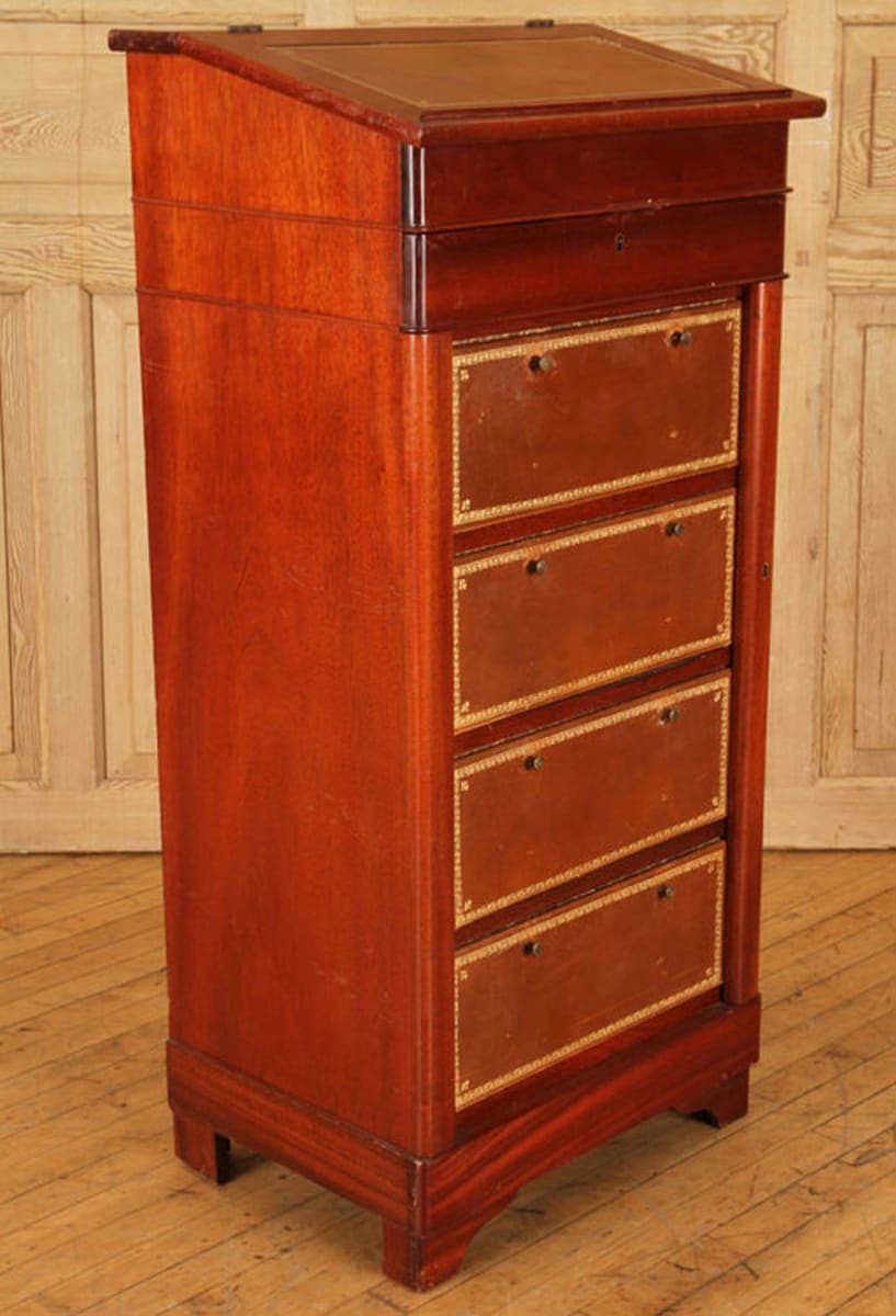 French Mahogany File Cabinet 