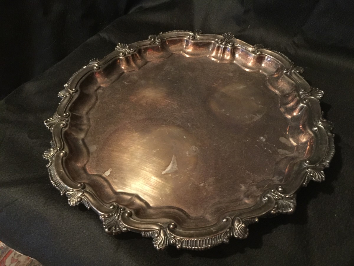 English, Silver Plated Footed Trays (2) 