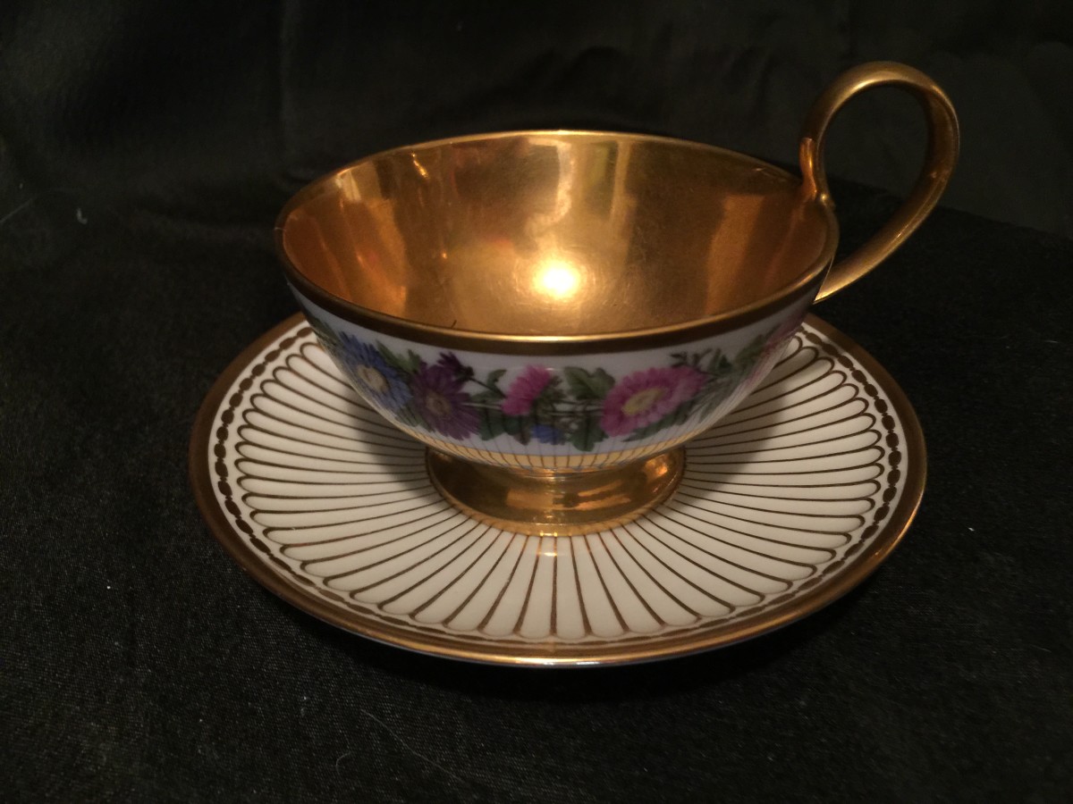 Sèvres, Hardpaste Assembled Tea Cup and Saucer, c1840 