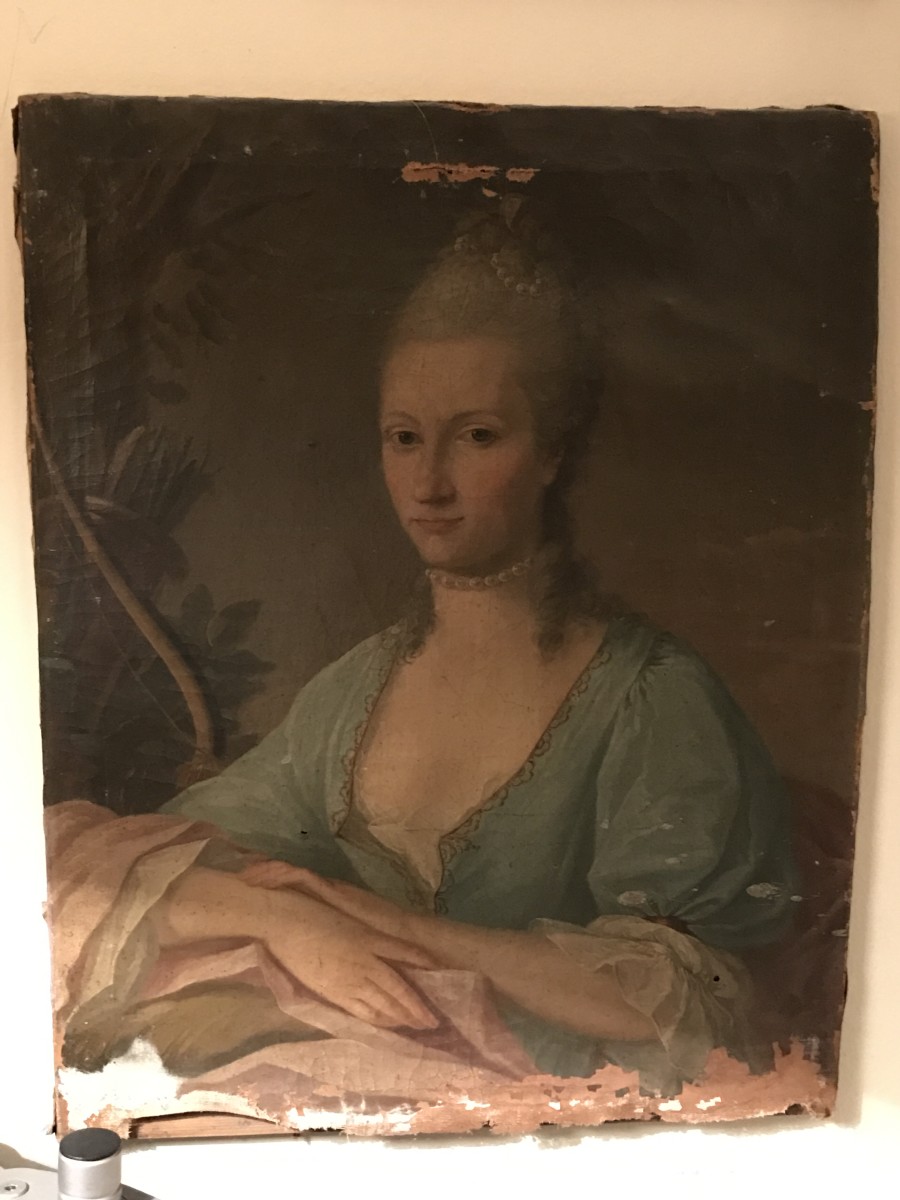 French School, Portrait of a Lady as Diana the Huntress, c.1775 