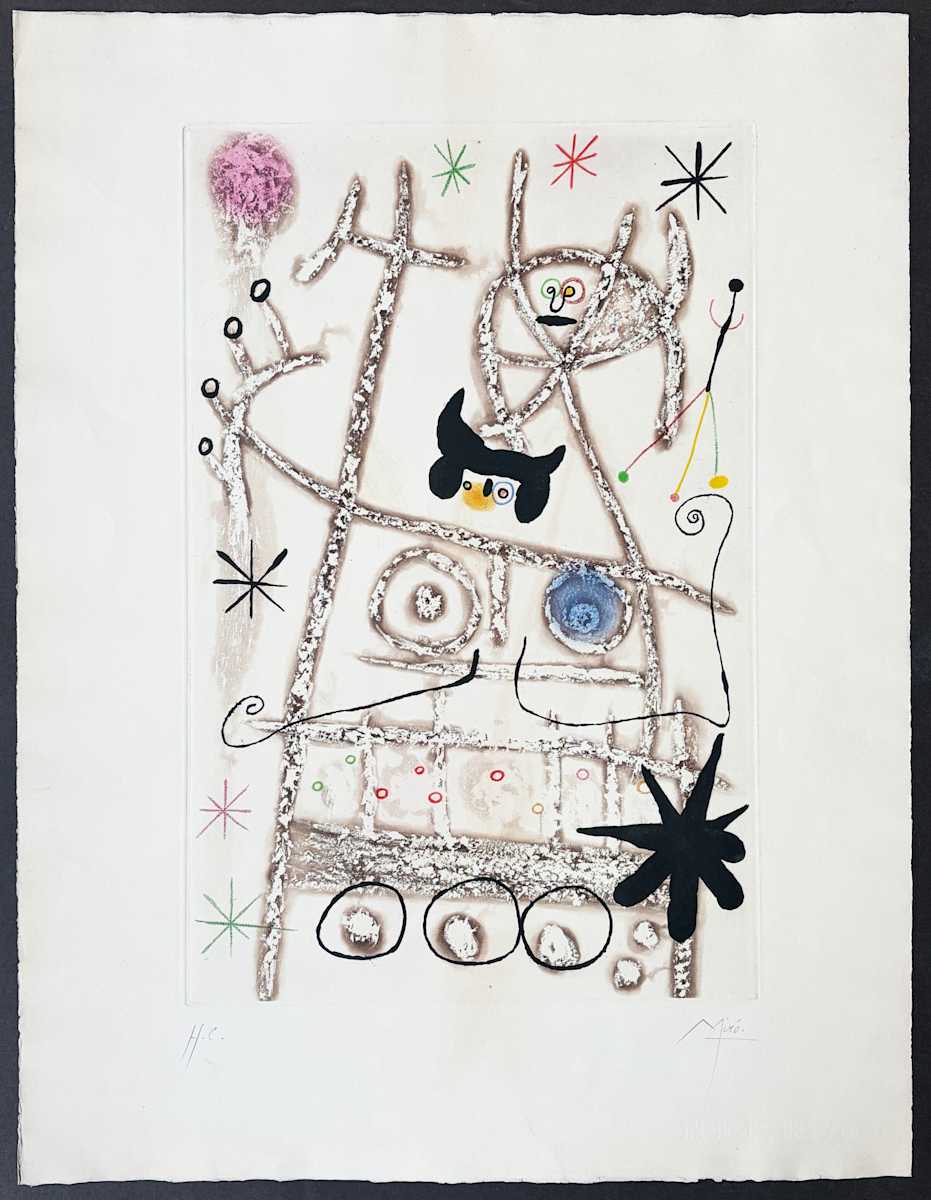 Les Forestiers (bistre) by Joan Miró (Sin Certificar), Image 2.