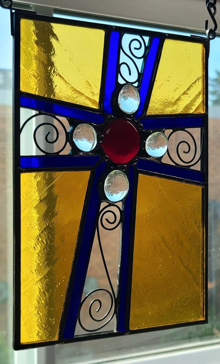 Fancy Cross Panel by Wendling Glass Creations 