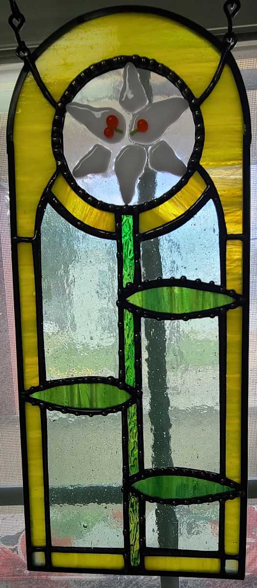 Spring Flower - yellow by Wendling Glass Creations, Image 2.