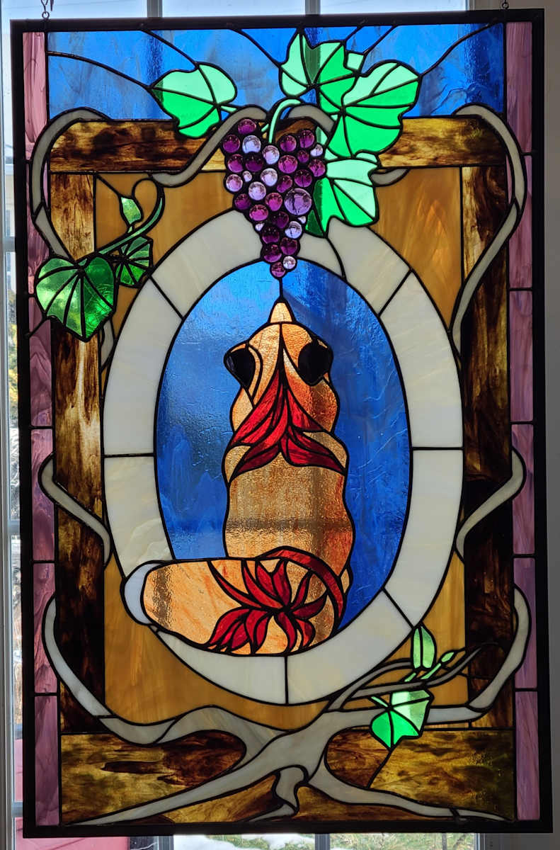 Fox and Grapes by Wendling Glass Creations 